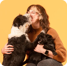Woman and dog